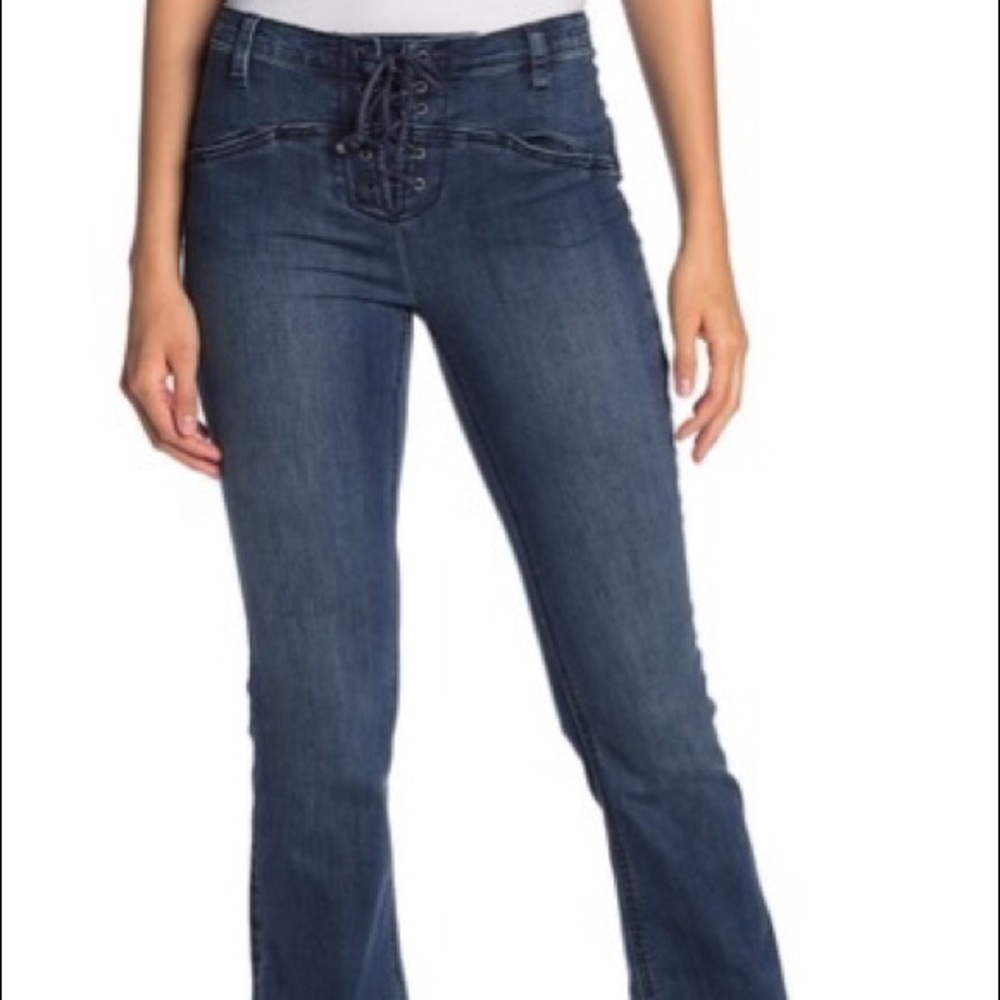 Free People Eva Lace-Up Bootcut Jeans (Bonus Jewelry included ‼️) - Picture 2 of 16